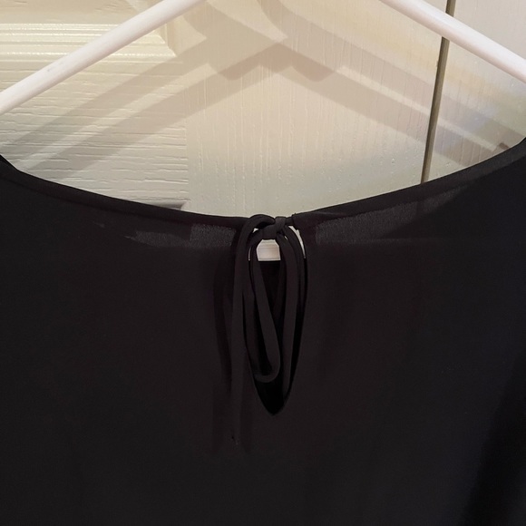 Loft Black and Cream Colour Block Sheer Blouse - Picture 3 of 4